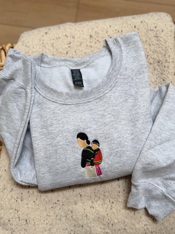 Hmong Mama and Baby Story Cloth Sweater or T-shirt