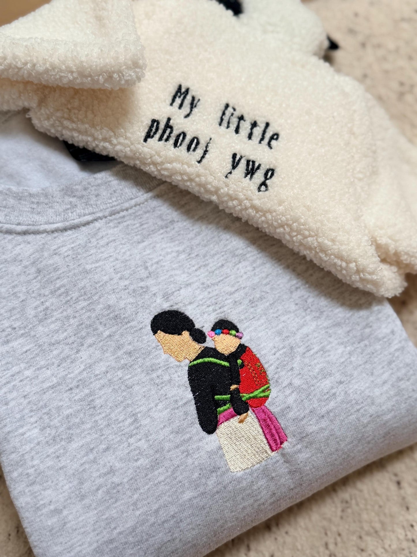 Hmong Mama and Baby Story Cloth Sweater or T-shirt